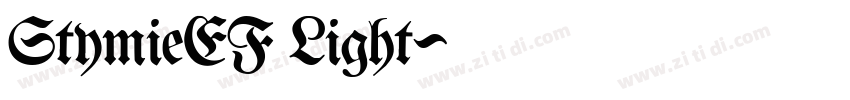 StymieEF Light字体转换